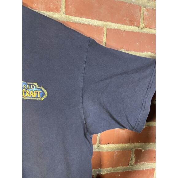 Vintage Y2k World Of Warcraft Alliance Shirt Blue Video Game Promo Adult Large - Picture 4 of 7